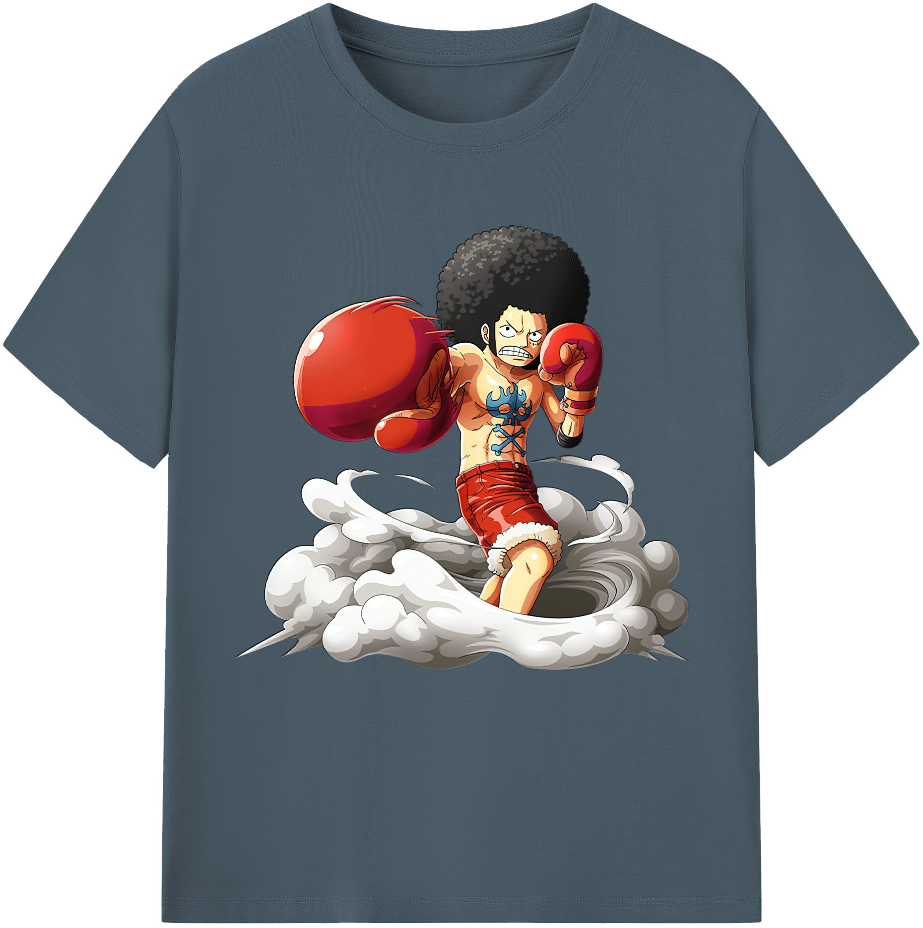 ワンピース モンキー・D・ルフィ ONE PIECE Monkey D. Luffy 綿100％半袖Tシャツ（フロントプリント）